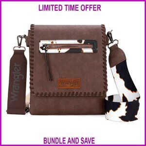 Vintage Hand Woven Crossbody Purse with Faux Leather Strap